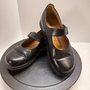 Birkenstock Black Mary Jane Flats with Strap
